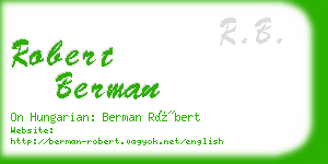 robert berman business card